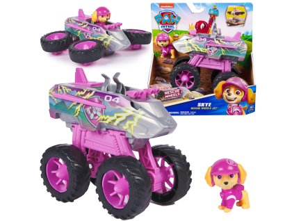 Tlapková patrola Rescue Wheels pojazd / odrzutowiec + figurka Skye