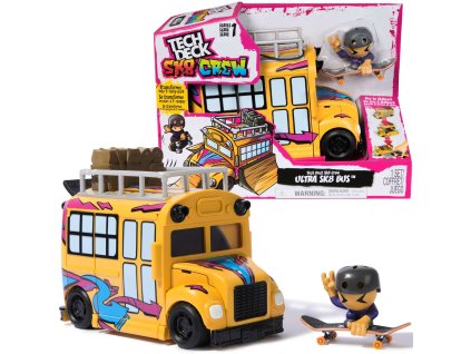 Tech Deck Velký fingerboardový set Rampa Ultra SK8 Crew Bus + sběratelský skateboard + figurka