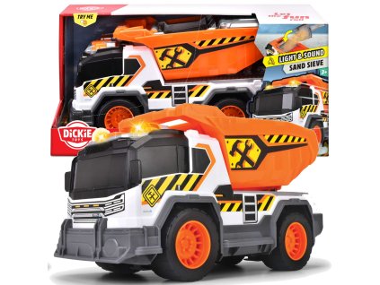 Stavební vozidlo Interaktivní oranžový sklápěč 30 cm Světlo Zvuk