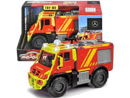 Majorette záchranné vozidlo kovové hasičské auto Unimog Sound Light 13 cm