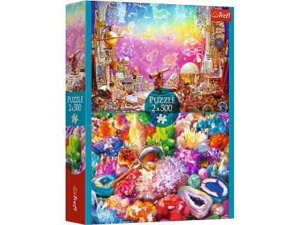 Puzzle Trefl 2x500 prvků Prostor a krystaly