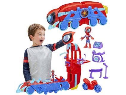 Marvel Spidey a jeho úžasní přátelé Vozidlo Crawl-R 2w1 61 cm + figurka Spidey F3721