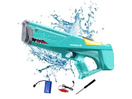 Elektrická vodní pistole Shark zelená automatické plnění vody 2131