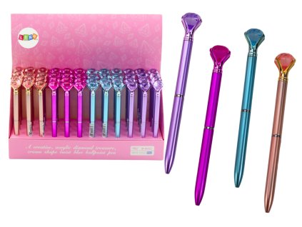 Kuličkové pero Diamond s matnou modrou náplní 0,7 mm Mix