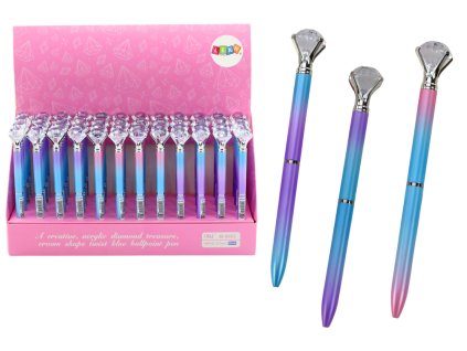 Diamantové kuličkové pero Barevná modrá náplň 0,7 mm Mix