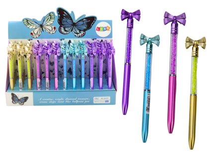 Kuličkové pero s modrou náplní Bow Diamonds 0,7 mm Mix