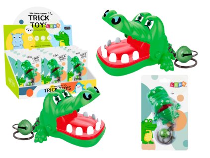 Kousající krokodýl - přívěsek na klíče Bell Green