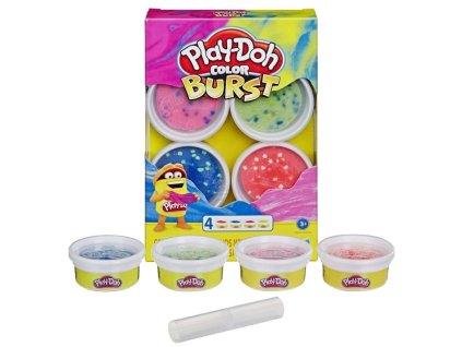 Play-Doh Sada Výbušné barvy 4 kelímky + váleček E8060