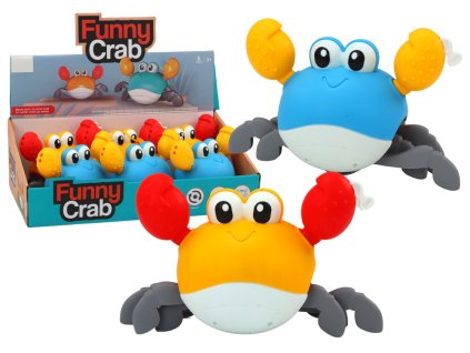 Hračka do vany Krab chodí plave modrý žlutý