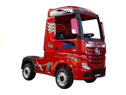 Elektrický pojízdný vůz Mercedes Actros červený lakovaný MP4