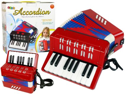 Akordeon Hudební nástroj pro děti Music Red