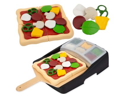 Sada na krájení pizzy s náplní pro malého pizzaře s prkénkem + 24 náplní Casdon