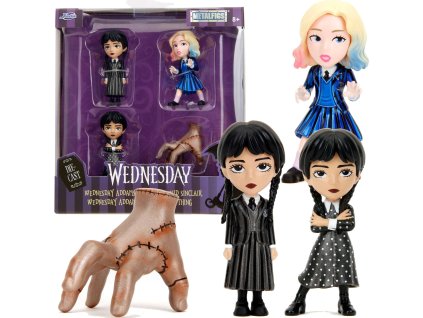 Wednesday Sada 4 kovových sběratelských figurek 6 cm Enid Sinclair Hand Thing