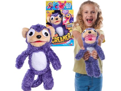 ScreamerZ Interaktivní maskot bavič Fialová opice se zvukem