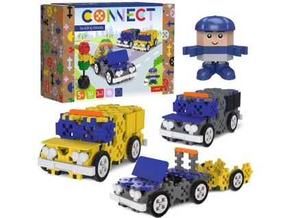 Stavebnice Connect bricks privilegovaná vozidla + figurka Rexe