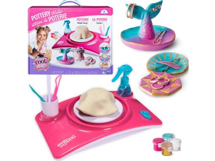 Cool Maker Sada na tvoření z hlíny Hrnčířský kruh + barvy na hlínu