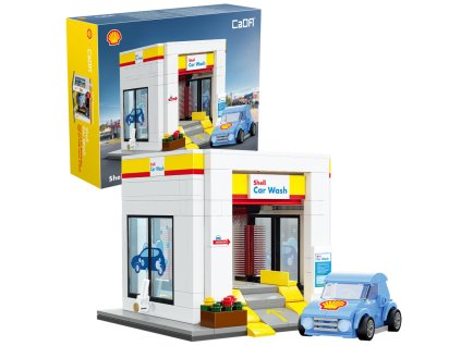 Stavebnice Cada Shell Myčka aut 294 dílků