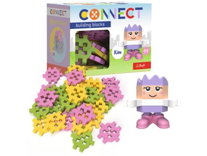 Stavebnice Connect bricks barevná figurka Kim 35 prvků Trefl