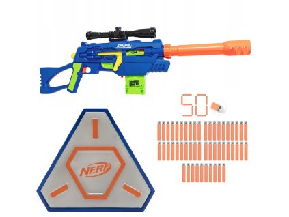 Buzz Bee Ultra-Tek - Sniper Master Tek 48803 + terč Nerf Flash Strike + 50 šípů Accustrike