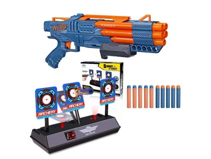 Nerf Elite 2.0 Ranger PD-5 F4186 + elektronický terč 3 cíle