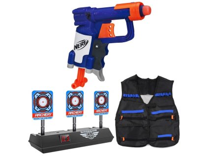 Nerf N-Strike Jolt A0707 + elektronický terč 3 cíle + vesta