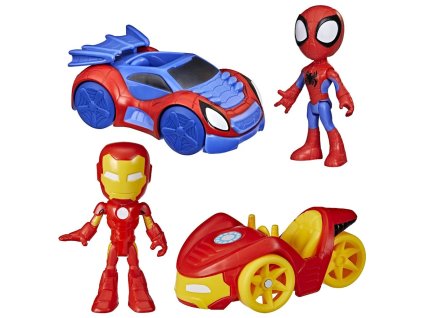 Marvel Spidey a jeho úžasní přátelé Sada Figurka Iron Man s vozidlem F3922 + Spidey s vozidlem F19440