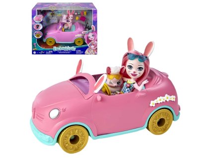 Enchantimals Sada Auto s králíčkem s panenkou Bree Bunny a králík Twist HCF85