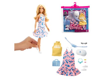 Barbie Fashion Sada oblečení Jurassic Park - Šaty GRD63