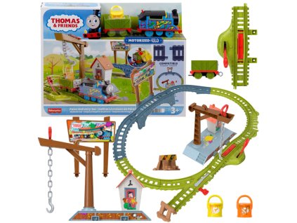 Lokomotiva Tomáš Sada kolejí Thomas Dodávka barvy 15 dílků + příslušenství Lokomotiva