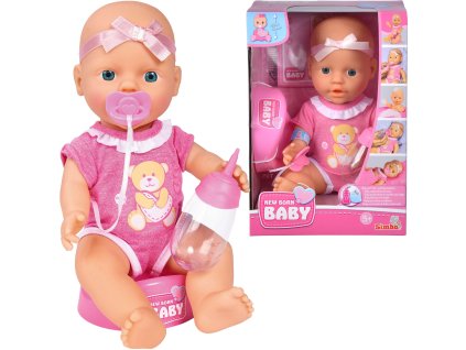 Panenka New Born Baby 30cm nočník, dudlík, láhev