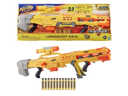 Nerf N-Strike Longshot CS-6 ICON + 12 šipek E8886