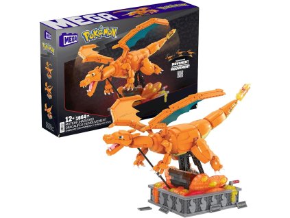 Mega Sada stavebnice Pokemon Magic Charizard s funkcí pohybu 1664 dílků HMW05