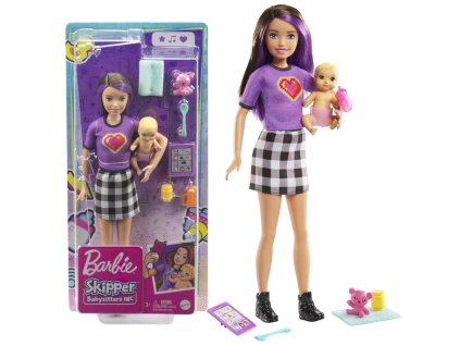 Barbie Skipper Panenka chůva s dítětem GRP11