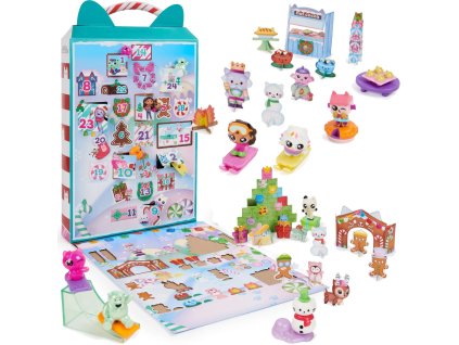 Figurky adventního kalendáře Gabi's Cat House + papírové dekorace 25 prvků