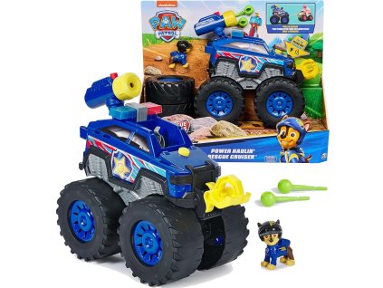 Tlapková patrola Rescue Cruiser Velká modrá sada terénního vozidla Power Haulin Chase Světlo Zvuk