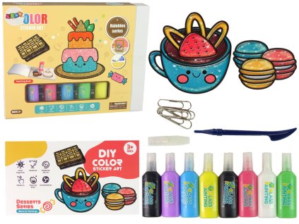 DIY Candy samolepky na okno 8 barev třpytek