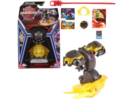 Bakugan sada Special Attack Flame Točící se barevná figurka + karty