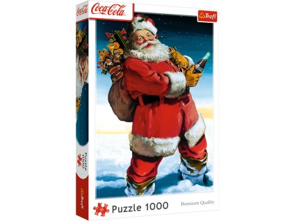 Puzzle 1000 Coca Cola Santa Claus na sněhu Vánoční puzzle Trefl