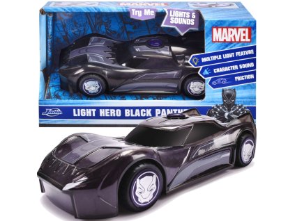 Marvel Black Panther Light Hero Black Panther Malé auto se světelnými a zvukovými efekty