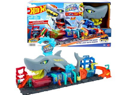 Hot Wheels Set Auto Myčka Rejnok + vozidlo