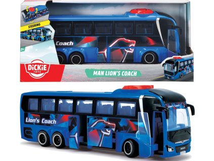Modrý městský autobus MAN Lion's City s otevíracími dveřmi