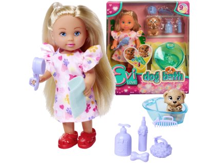 Evi Love - Psí koupel panenka + pejsek + příslušenství