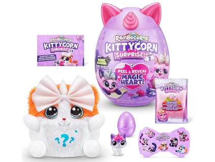 Rainbocorns - Plyšová maskotka Kittycorn Surprise kočička s překvapením