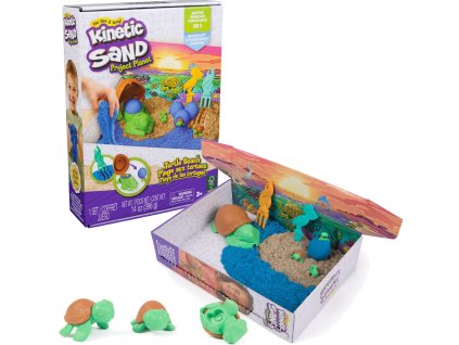 Set na hraní Kinetic Sand – Kinetický písek Project Planet Mořští želvy