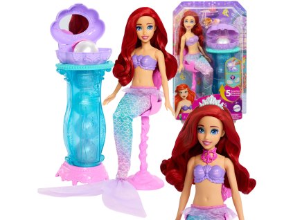 Muselková toaletka Disney – Panenka Malá mořská víla Arielka s toaletkou + příslušenství