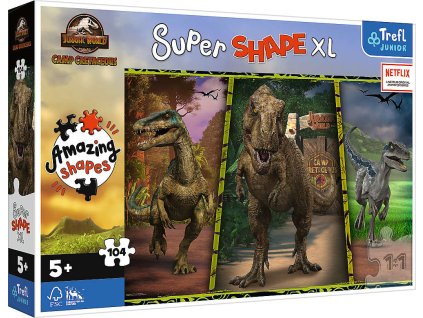 Puzzle 104 dílků Super Shapes XL Jurský Svět