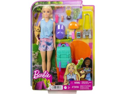 Panenka Barbie Camping Malibu + příslušenství HDF73