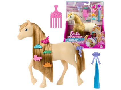 Barbie Kůň Tornado s hřívou na česání HXJ36