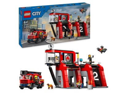 LEGO City Hasičská Stanice s Hasičským Vozem 60414