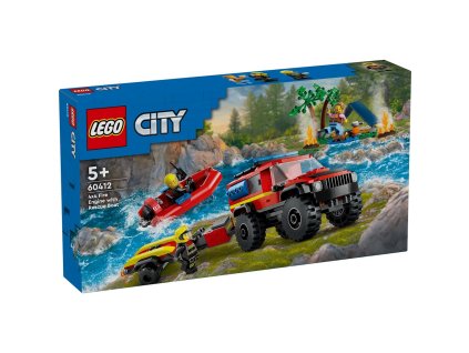LEGO City Terénní Hasičské Auto s Záchranným Člunem 60412
